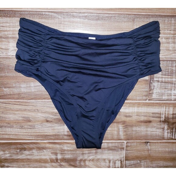 NEW Navy Women's Size 4XL XXXXL Plus Bikini Bottom High-Waist Swimwear - Picture 1 of 7